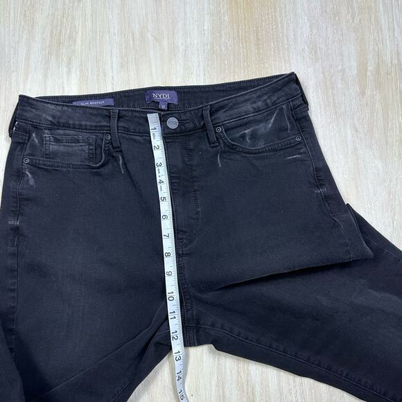 NYDJ Black Slim Bootcut Sure Stretch LiftxTuck Technology High Rise Jeans 12 - Picture 11 of 14